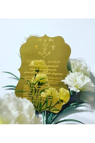 Hdrlazerdizayn Aynalı Pleksi Davetiye