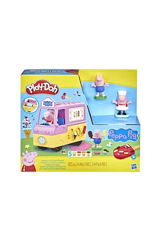 Play-doh Peppa'nın Dondurma Kamyonlu Dondurma Seti, Peppa Ve George Figürleri Ve Toksik Madde İçermeyen 5 Oyun Hamuru Kutusu, 3 Yaş Ve Üzeri Çocuklar İçin Peppa Pig Oyuncağı