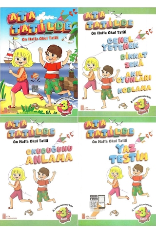 3.sınıftan 4.sınıfa Geçenler İçin Ata Tatilde Seti 4 Kitap