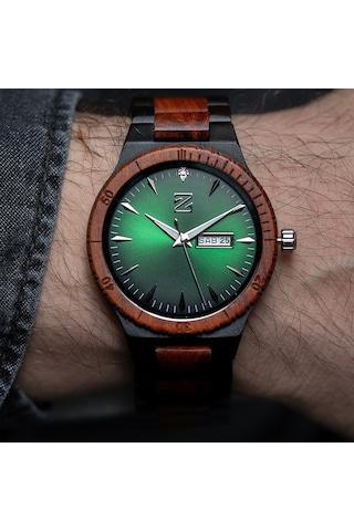 Zebrino Zbr-al-bl Alloy-blossom Ahşap Erkek Kol Saati 41 Mm