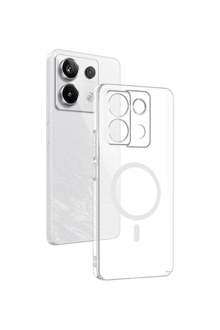 Redmi Note 13 Pro 4g Kılıf Magsafe Özellikli Şık Sert Ve İnce London Premium Pc Kapak Renksiz