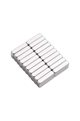 1 Adet 20x10x5 Mm Neodyum Magnet N35 Güçlü Mıknatıs Köşeli Ve Dayanıklı Nikel Kaplama