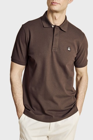 Brooks Brothers Pamuklu Regular Fit Düğmeli Polo Yaka T Shirt Erkek Polo Yaka T Shirt Bbss26mts001150 Kahve