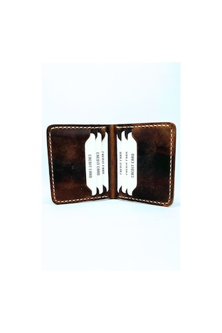 El Yapımı Hakiki Deri Premium Cüzdan Kahverengi