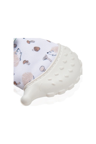 Babyjem Bebek Diş Kaşıyıcı Eldiveni Kirpi Ekru