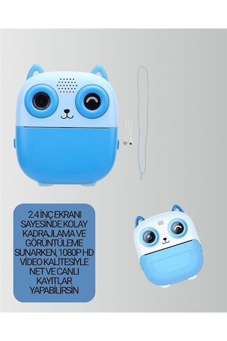 Termal Yazıcılı Dijital Kamera - Usb Şarjlı Hd Video Destekli