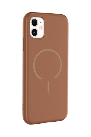 Apple Uyumlu iPhone 11 Kılıf M-safe Şarj Özellikli Zore Meta Kapak Siyah
