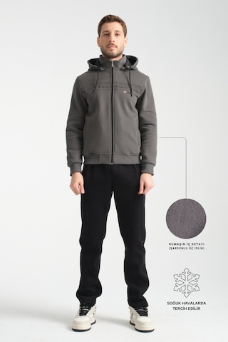 Shooter Sportswear Shooter Kışlık Erkek Eşofman Takımı İçi Şardonlu Kapüşonlu Regular Kalıp Füme