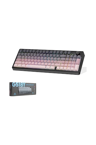 Good Pro G518yp Tri Mode Gaming Klavye Rgb Sessiz 95 Tuş Pembe
