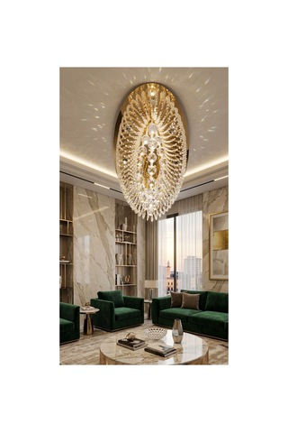 Avize Elips 60 Lık Gold Altın Altın