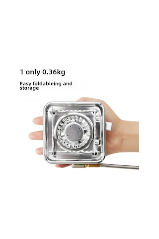 Yuntech01 Dışarıda Kullanıma Uygun Katlanabilir Gazlı Ocak - Kamp, Piknik İçin 5 Kişilik Kahve, Su Kaynatma Ve Yemek Pişirme Tesisatı Küçük Kareli Ocak + Uzun Gaz Tankı Borusu Çok Renkli