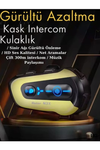 N-3x Intercom 3 Kişi Bağlantılı 1000mah Motosiklet Kulaklık