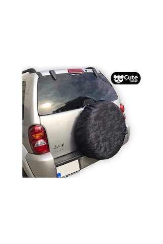 Cute Cover Kamuflaj Stepne Kılıfı Lastik Koruyucu Lacivert Beyaz N11.40