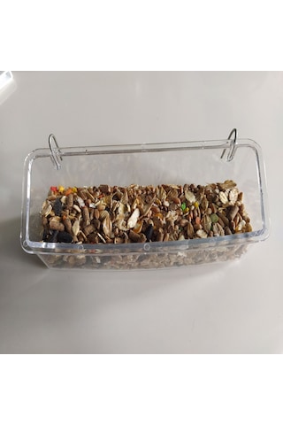 Askılı Şeffaf Tavşan Hamster Ginepig Yemliği 15 CM