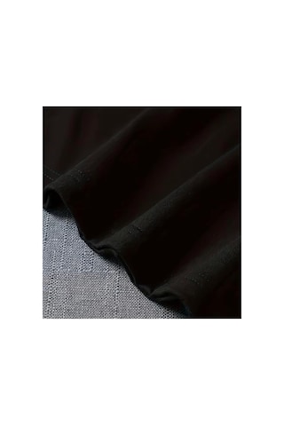 Herkesemoda The Sea Baskı Detaylı Basic T-shirt Siyah