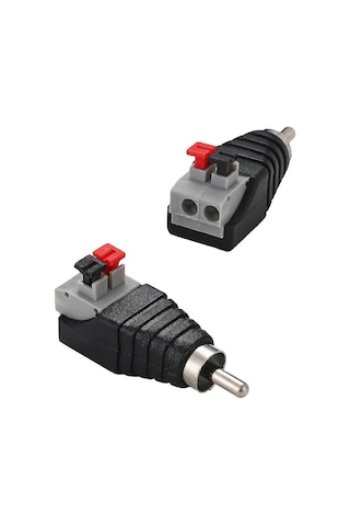 6'lı Paket Rca Kablosu Subwoofer Hoparlör Rca Erkek/dişi Av Phono Hoparlör 2 Vida Terminali Video Ses Yay Basınç Tipi Balun Cctv İçin