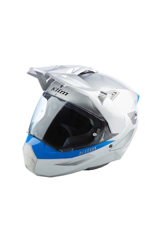 Klim X1 Alpha Carbon Concept Korumalı Adv Motosiklet Kaskı Beyaz Mavi