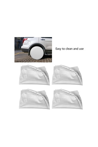 Yaleker 4 Adet Gümüş Renkli Suv-kamyonet-karavan Lastik Koruması 27-29 İnç Su Geçirmez, Güneş Engellici Ve Kir Proof Dayanıklı Poliester Fiber