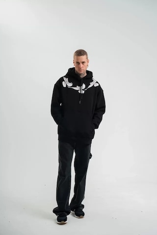 Epilons Zenda1125 Unisex Uzun Kol Bisiklet Yaka Yıkamalı Sweatshirt - Siyah Zenda478