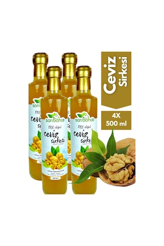Ceviz Sirkesi 500 Ml - 4'lü Paket - Organik Doğal Fermantasyon