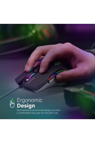 Vertux Assaulter Kablolu GameCharged RGB Optik Oyuncu Mouse