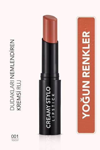 Flormar Yarı Parlak Stick Ruj- Creamy Stylo Lipstick -001 Peachy-8682536013611