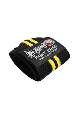 Dragondo 63911 Halter Ve Fitness Bilek Bandajı Yeni Seri Siyah - Sarı