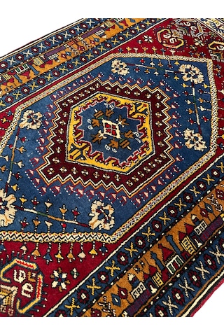 El Dokuma Sıfır Yahyalı Halısı 122x230 Kök Boya %100 Yün Halı Renkli