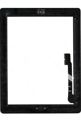 Apple Uyumlu iPad 4 A1458 Butonlu Dokunmatik Siyah
