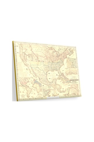 Cakasepetim Amerika Birleşik Devletleri Haritası 1862 Ahşap Mdf Tablo