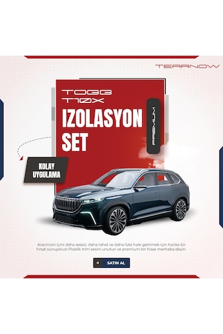 Togg T10x 2023-2024 Trim Ses Önleyici Konfor/izolasyon Set - Si