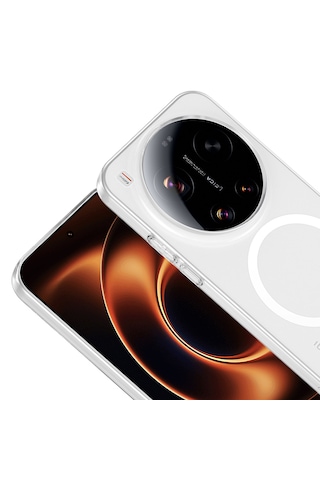 Xiaomi 17 Ultra Kılıf Darbe Emici Korumalı M-safe Şarj Özellikli Şeffaf Z-london Sert Pc Kapak