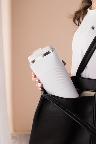 304 L Kilitli Çelik Mat Beyaz 510 Ml Kahve Termos Mug Cin405by