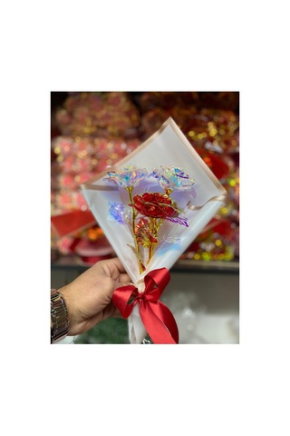 Beyaz-kırmızı Hediye Paketli 3'lü Sonsuzluk Gülü Sevgililer,anneler,günü Yılbaşı Notlu Aşk Beyaz - 687455710 Beyaz