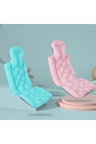 Trendooze Sunshine022 Pembe Emici Banyo Paspası Kaymaz Polyester Küvet Minderi Hafifletici Şezlong Pembe Pembe