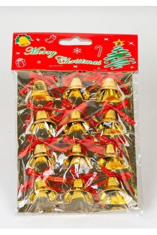 Özel 3 Lü Yılbaşı Seti 12 Adet Çam Ağacı Çanı 6 Lı Yılbaşı Çam Ağacı Topu 10 Metre Animasyonlu Led Çok Renkli