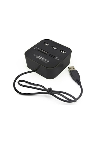 7 Port USB 2.0 Combo HUB Çoklayıcı Multi Çoklu Kart Okuyucu