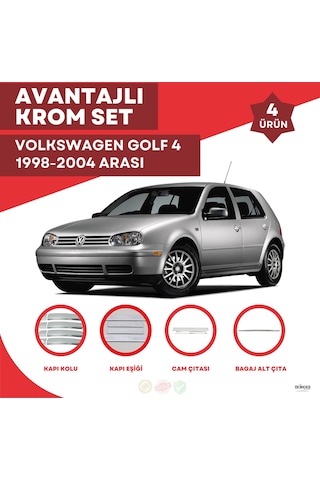 Volkswagen Golf 4 Avantajlı Krom Set 1998-2004 Arası -4ürün- Pasl