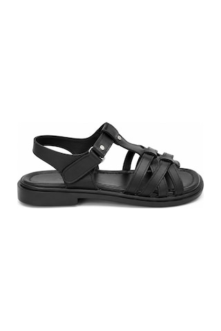 Trendyshose 7157 Rahat Taban Kadın Gunluk Sandalet Siyah