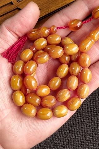 9 x 12 MM Mişmişi Sandaloz Baga Tesbih, Yeni Döküm Miskevi Baga, Katalin Kanayan Baga Tesbih