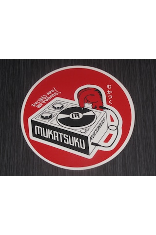 Baskılı Pikap Keçesi Slipmat Mukatsuku - Kırmızı Baskılı Pikap Keçesi Slipmat Mukatsuku - Kırmızı