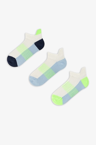 Penti Renkli Erkek Çocuk Neon Green Blue 3'lü Tab Patik Çorap