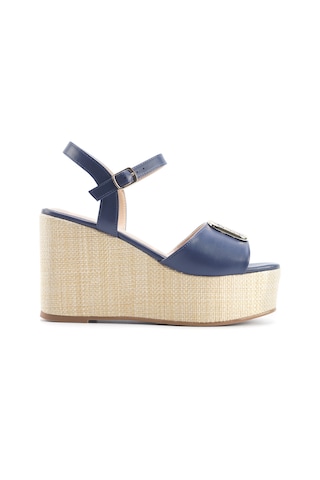 Nine West Monnı 5fx Lacivert Kadın Dolgu Topuk Sandalet 000000000101929049 Lacivert