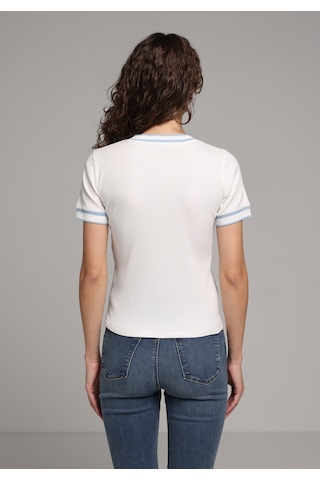 Colin's Colins Slim Fit Yuvarlak Yaka Düz Kadın Beyaz Kısa Kol Tişört Cl1080063 Q1.v1 Ofw