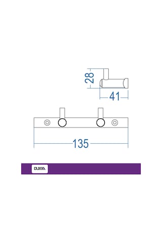 Duxxa Minimal Set Askılık Krom İkili A.412 Krom