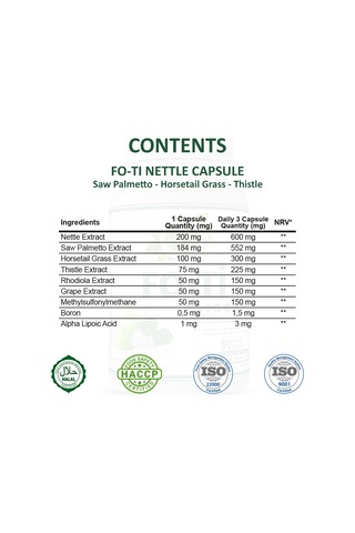 Gökçek Şifa Fo-ti 1000 MG (Isırgan Kapsül) 60 Kapsül