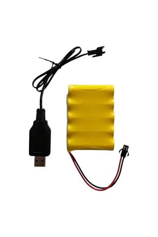 6 Volt 800 Mah Oyuncaklar İçin Uyumlu Şarjlı Pil Ve Şarj Aleti-5 Pilli