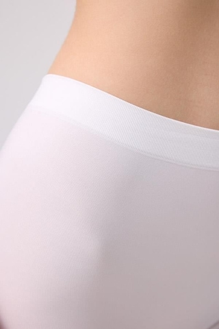 Cottonhill Premium - Kadın Beyaz Ultra-rahat Seamless Yüksek Bel Uzun Paça Boxer Beyaz
