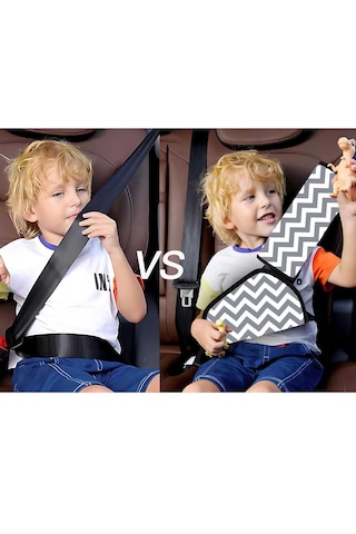 Araba Emniyet Kemeri Yastığı Oto Kemer Küçültme Seti Çocuk Zigzag