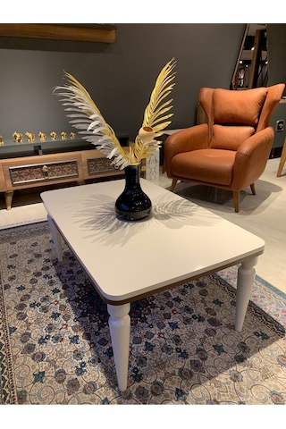 Akset Orta Sehpa Lüx Krem Ceviz Krem